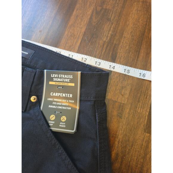 Levi Strauss Signature Workwear Men's 28x32 Black Canvas Utility Pants NWT - Picture 2 of 9